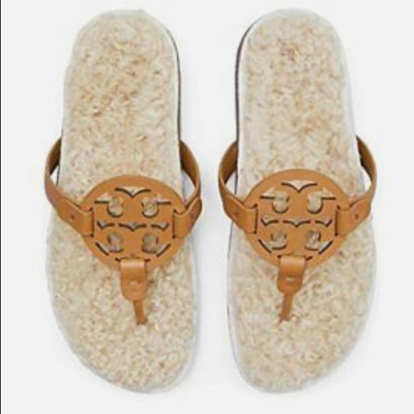 Tory Burch Miller Sandals Cloud Shearling Size 7, 8, 8.5, 9, 9.5, 10 - Picture 10 of 16